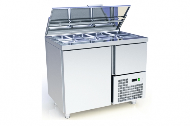 SALADETTE COOLING COUNTER WITH 1 &amp; 1/2 DOOR