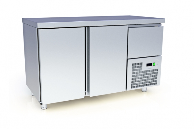 2 &amp; 1/2 DOORS COOLING COUNTER WITH COMPRESSOR IN DRAWER